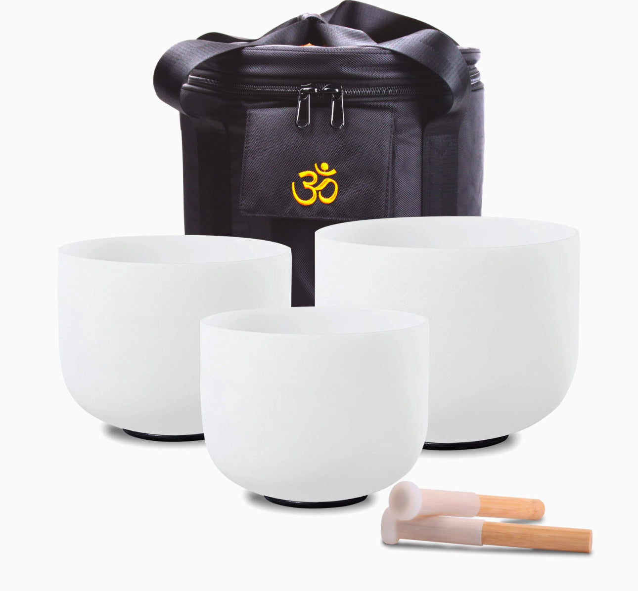 Cuencos Cuarzo Blanco - Set 3 Piezas - 432hz - 99.99% Cuarzo